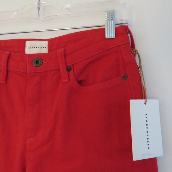SIMON MILLER Slidell Side Slit W009 Slim Boot Jeans in Red - SM Size 25 / 27 In - Picture 5 of 16